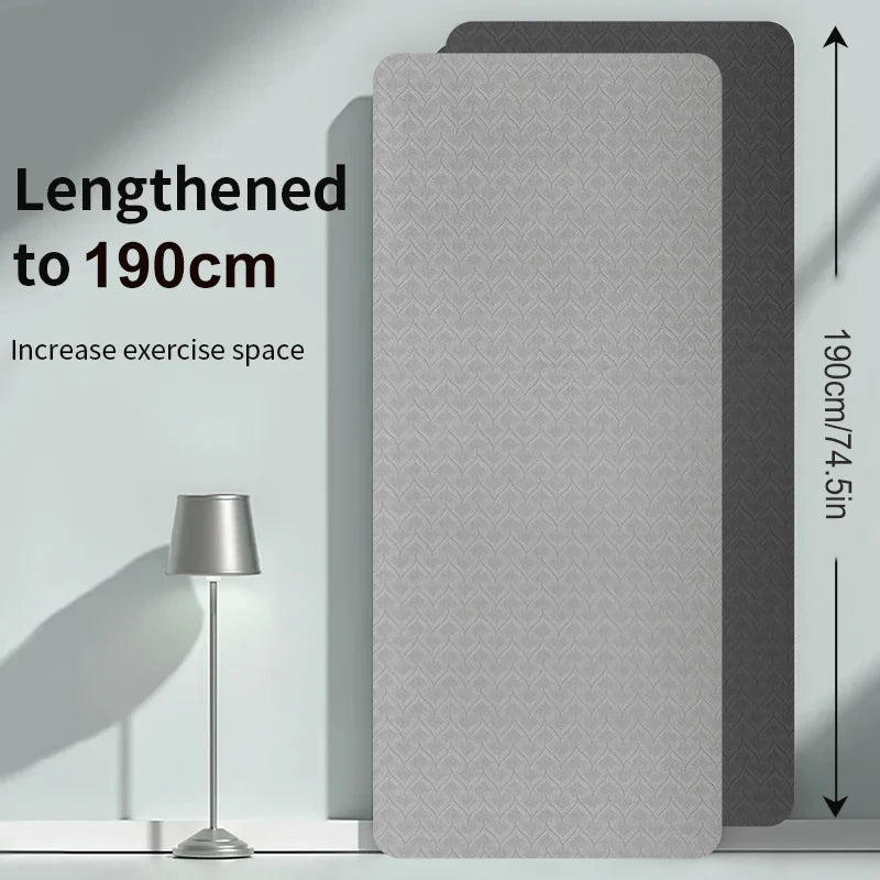 Non Slip Yoga Mat for Home Stretching Floor Workout Pilates Women & Men