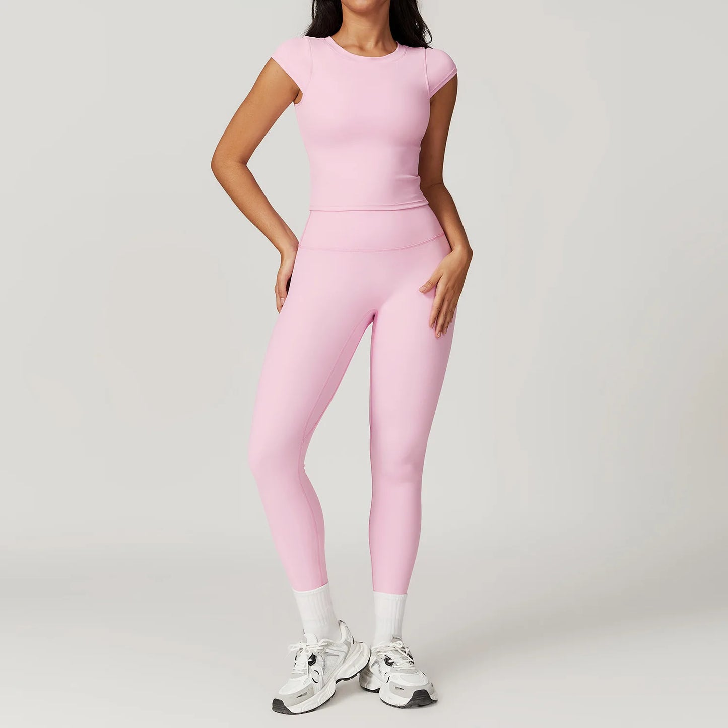 Yoga Sets 2 piece Seamless Leggings Tank Shorts Suit