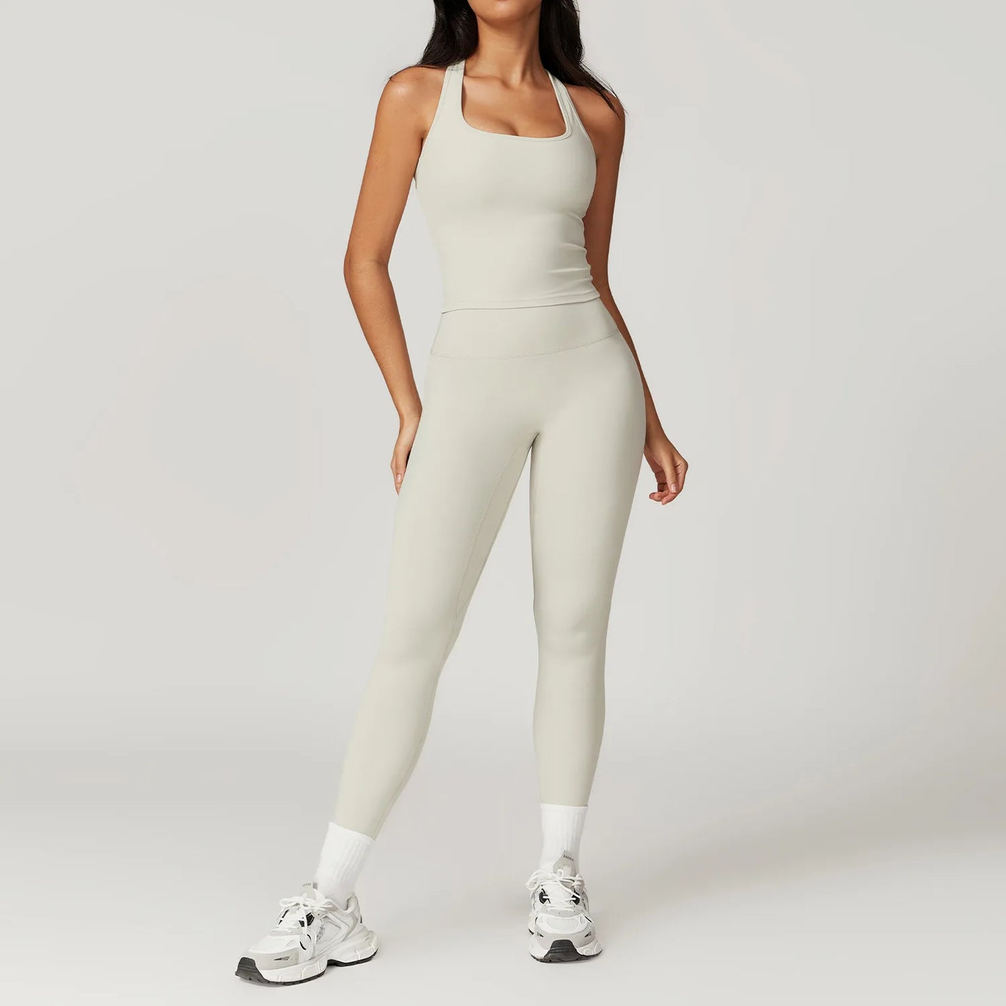 Yoga Sets 2 piece Seamless Leggings Tank Shorts Suit