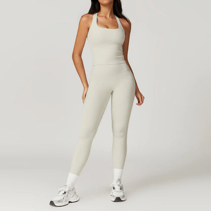 Yoga Sets 2 piece Seamless Leggings Tank Shorts Suit