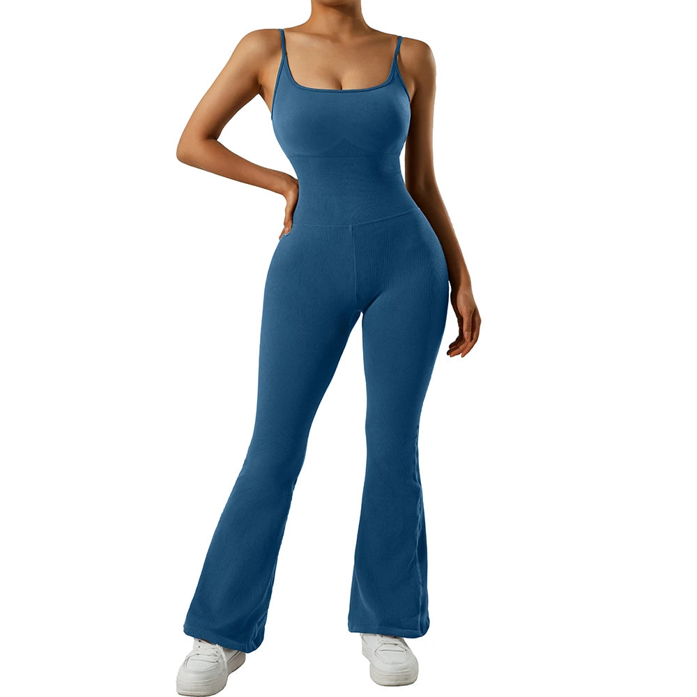 Sleeveless Yoga  Bodycon Rompers Backless