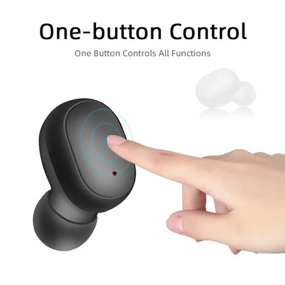 Wireless Bluetooth Headset Waterproof Noise Cancelling LED Earbuds with Mic Wireless