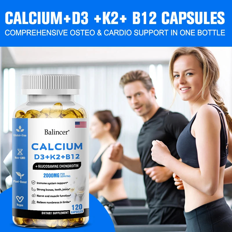 Calcium + Vitamins D3, K2 & B12 + Glucosamine Chondroitin