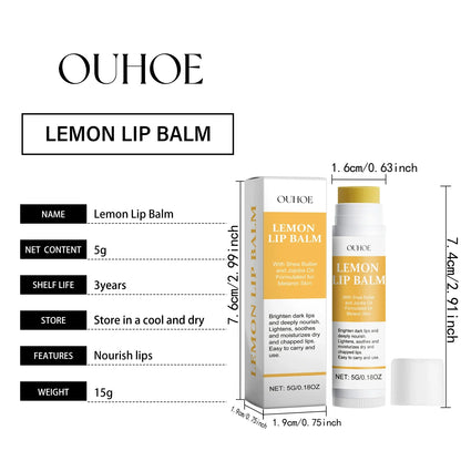 Ginger Lemon Lip Balm Mask Gloss Oil Exfoliating Clean Turmeric Dark Melanin Remove Improve Dullness Moisturizer