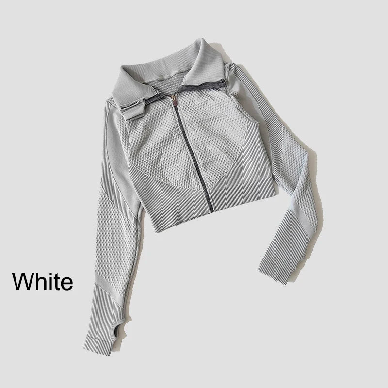 Yoga-Top Vital Seamless Zipper Long Sleeve