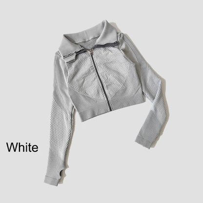 Yoga-Top Vital Seamless Zipper Long Sleeve