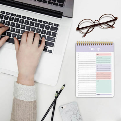 To Do List Notepad - 104 Pages Double-Sided 52 Sheets Daily Undated Planner Notebook