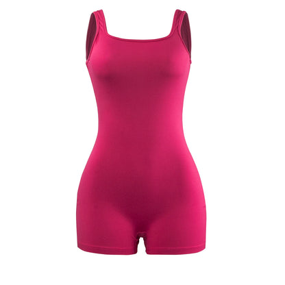 Sexy Backless Tank Rompers One Piece Halter Sleeveless Bodysuit  Short