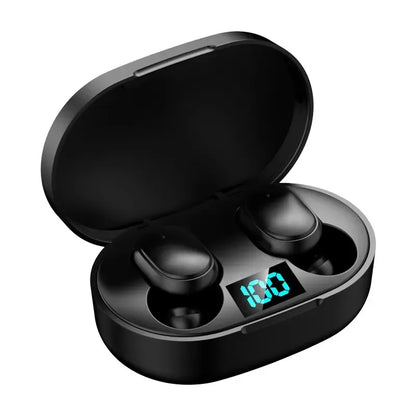 Wireless Bluetooth Headset Waterproof Noise Cancelling LED Earbuds with Mic Wireless