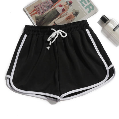 mid-waist casual loose straight  thin breathable wide leg shorts
