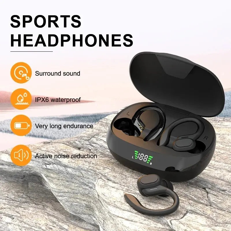 Ture Wireless Earbuds Ear Hook Sports HiFI Stereo Waterproof  With Mic