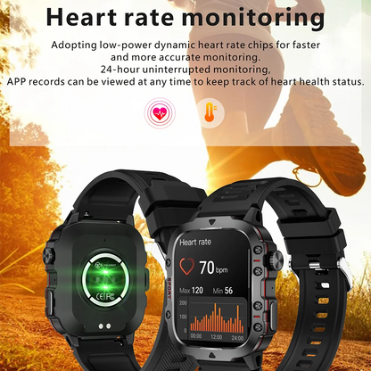 Original Men Smart Watch Bluetooth Call Fitness Clock 3ATM IP68 Swim Waterproof Sports Smartwatch
