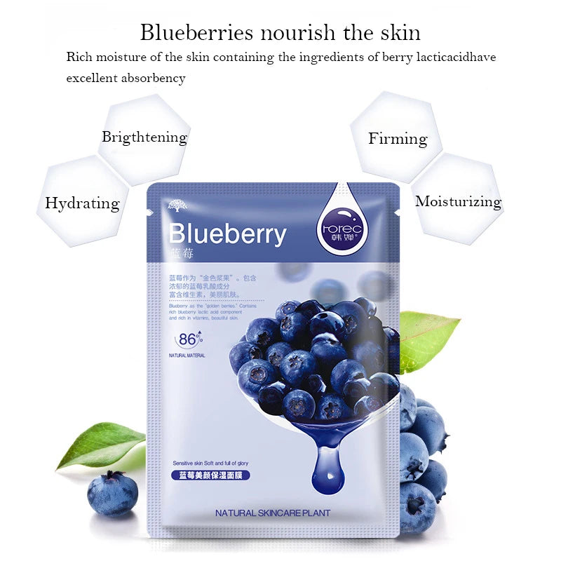 30pcs Fresh Fruits Facial Masks