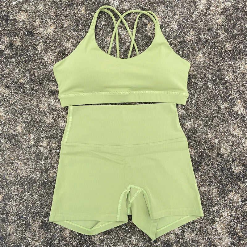 2 Piece Yoga Shorts Set