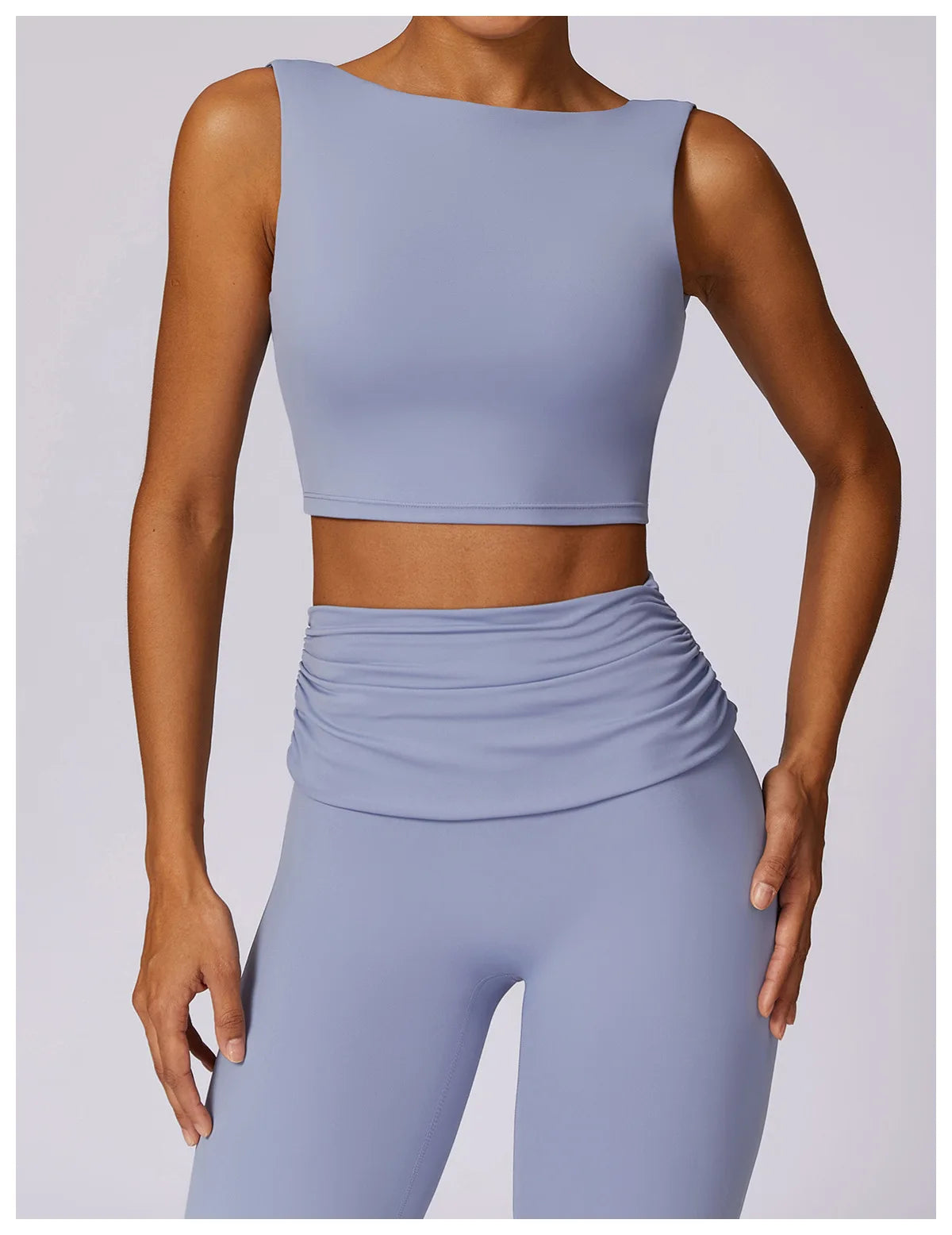 Sports Bra  Open Back Yoga Breathable Slim Fit  Tank Top With Removable Pads