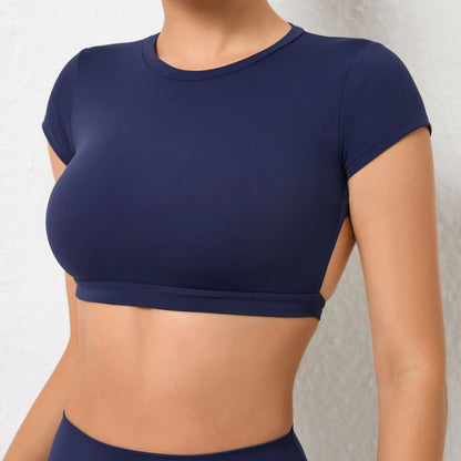 Breathable Workout Tops  Backless Yoga Crop Tops