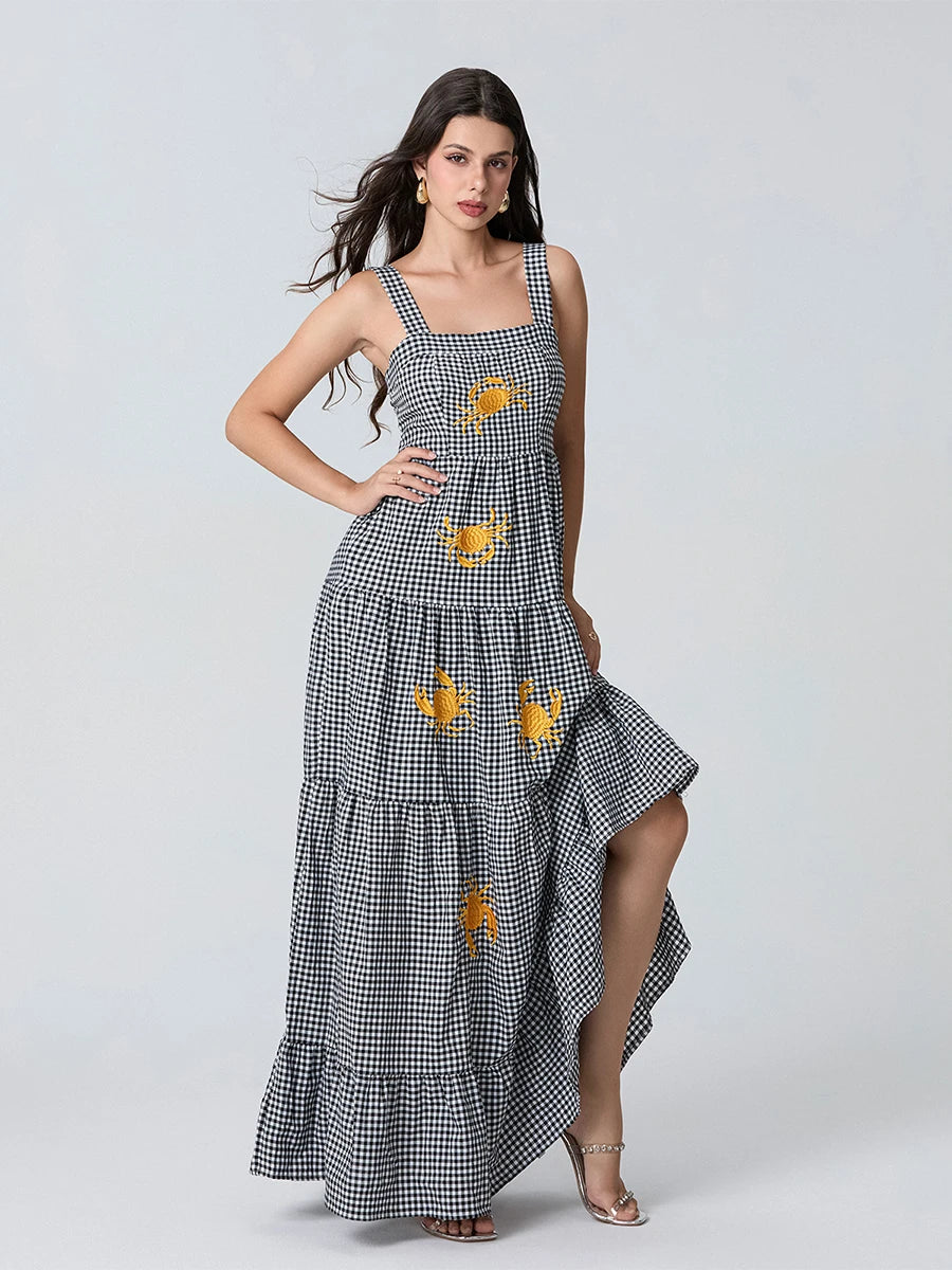 Spaghetti Strap Maxi Dress V-Neck Sleeveless