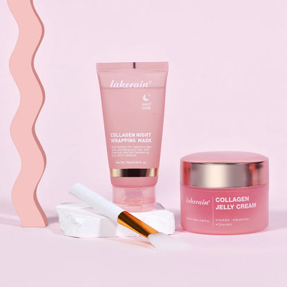 75ml Collagen Peel-off Mask Night Wrapping Facial Mud Firming mask Daily 100g Collagen Jelly Cream