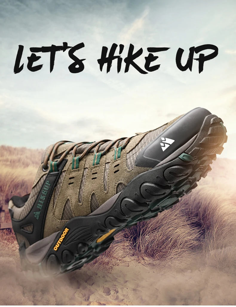 Men's Hiking Shoes Suede Leather Outdoor Wear-resistant