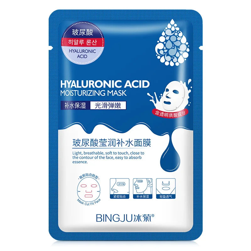 10pcs Hyaluronic Acid Facial Mask Sheet