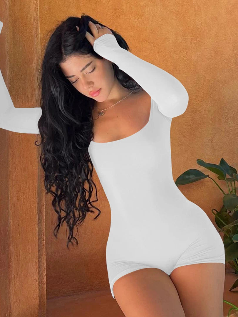 Long Sleeves Backless Solid Lace Up Sexy Slim Skinny PlaysuitLace ZZZZZZZZZZZZZZZZZZZUP