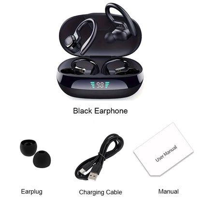 Ture Wireless Earbuds Ear Hook Sports HiFI Stereo Waterproof  With Mic
