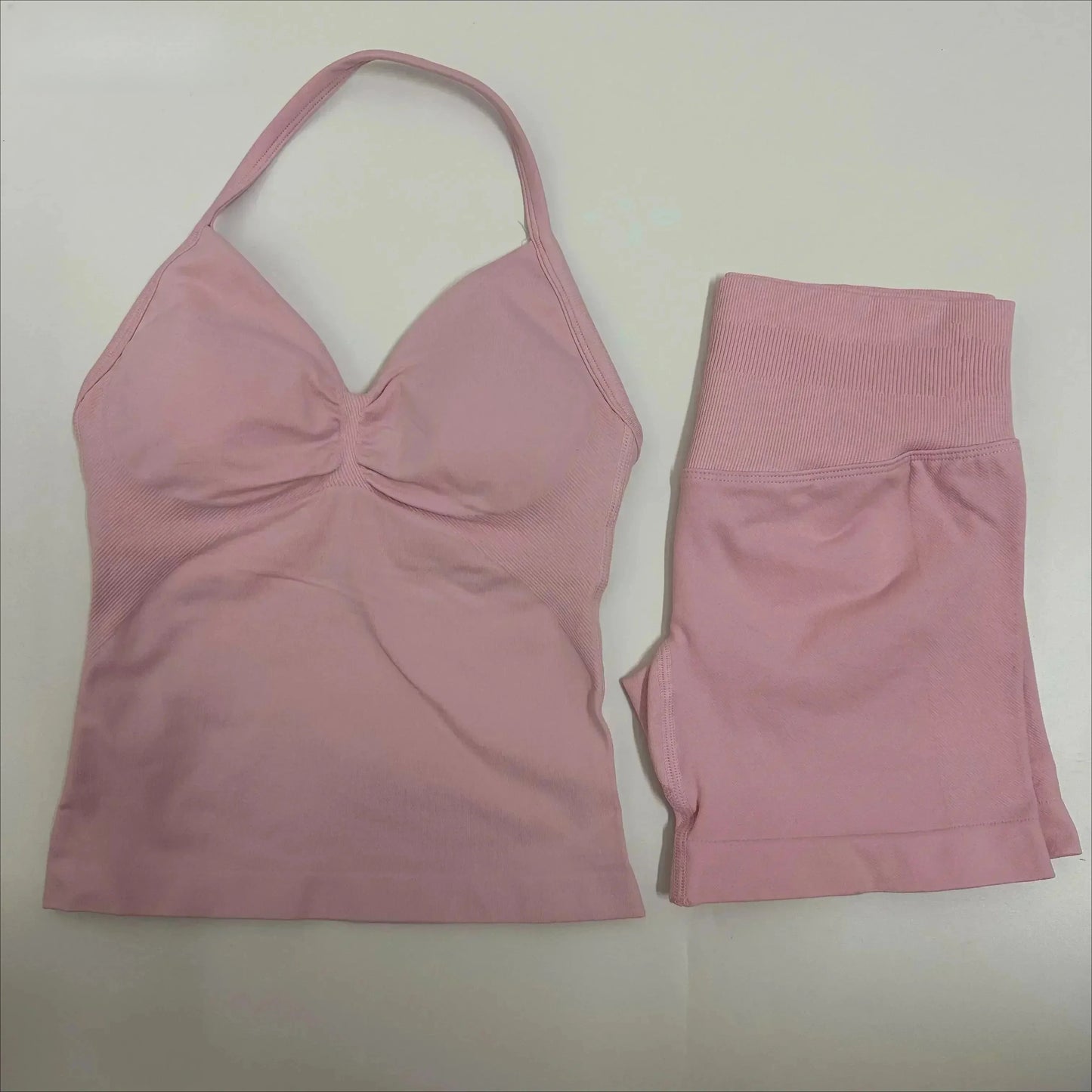 Yoga 2-piece Lace-up Tops and Shorts