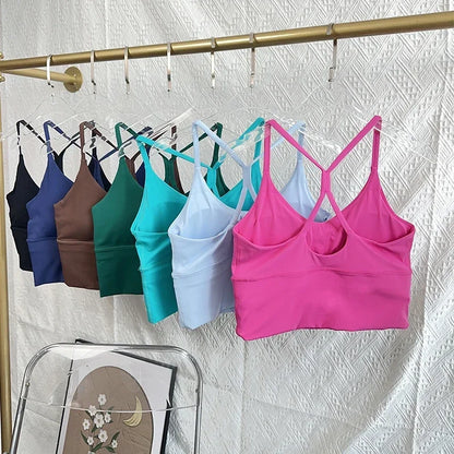 Fashion Sexy Cross Back Small Sling Yoga Underwear Vest