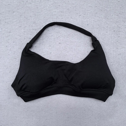 Halter Seamless Yoga Bra Padded Backless Crop Top Push Up