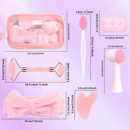 8-piece facial care set, deep cleaning and gentle exfoliating