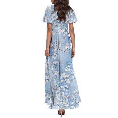 Short Sleeve Maxi Dresses Cute Floral