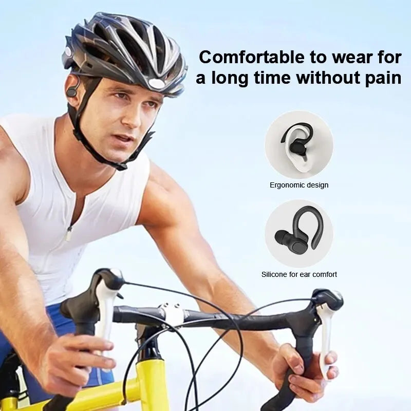 Ture Wireless Earbuds Ear Hook Sports HiFI Stereo Waterproof  With Mic