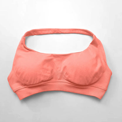 Halter Top Sports Bra Push-up Sexy Open Back