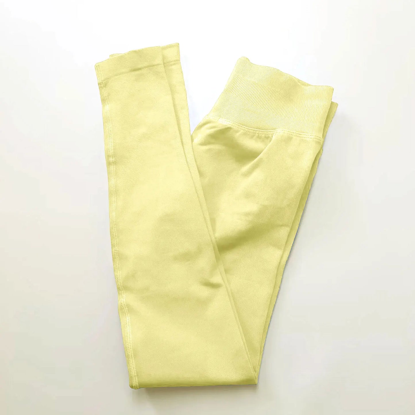 Seamless  Yoga Pants  Low Ribbed Band