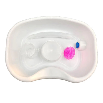 Hair Washing Tray with Pipe with Shampoo Brush