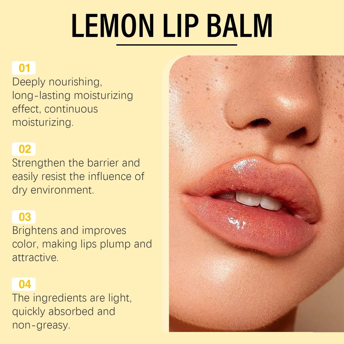 Ginger Lemon Lip Balm Mask Gloss Oil Exfoliating Clean Turmeric Dark Melanin Remove Improve Dullness Moisturizer