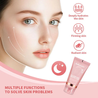 75ml Collagen Peel-off Mask Night Wrapping Facial Mud Firming mask Daily 100g Collagen Jelly Cream