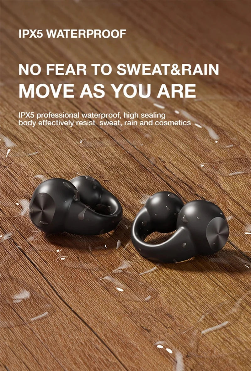 Earring Wireless Earbuds Bluetooth Open Ear Headphones Air Conduction