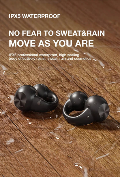 Earring Wireless Earbuds Bluetooth Open Ear Headphones Air Conduction