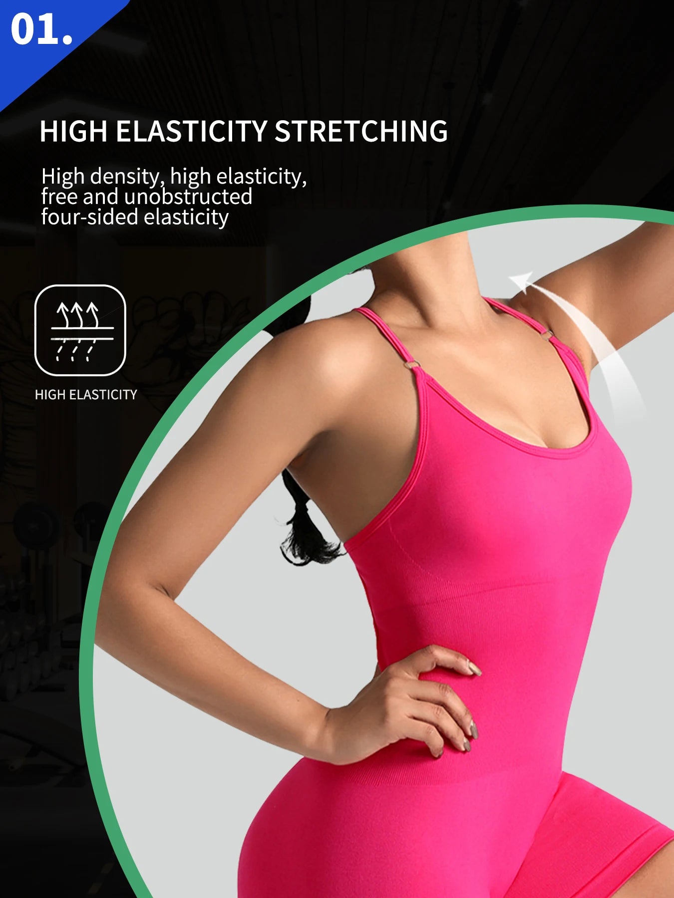 One-Piece Yoga Jumpsuit Skinny Short