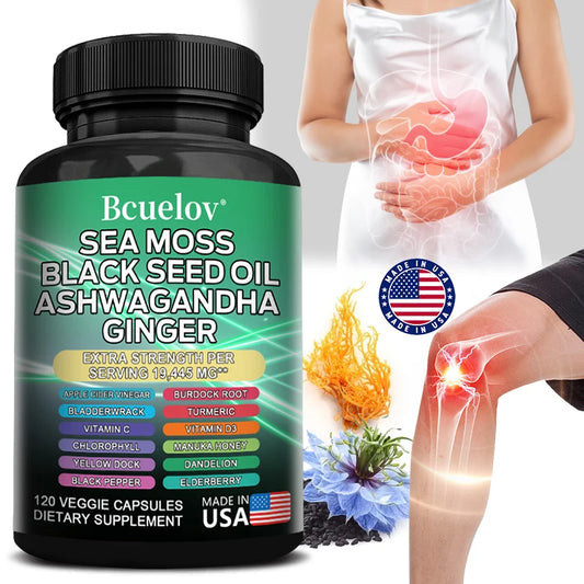 Black Cumin Seed Oil Vitamin C Mineral Supplement, Ashwagandha, 19445 mg