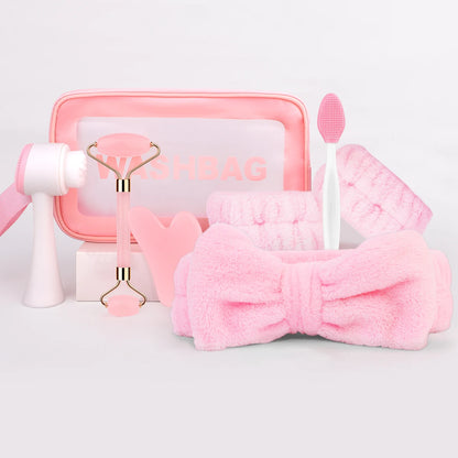 8-piece facial care set, deep cleaning and gentle exfoliating