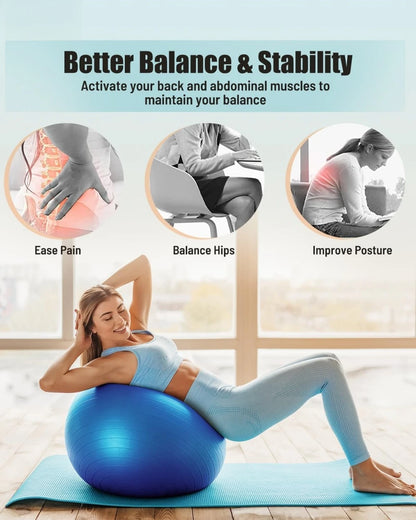Yoga Ball Workout Ball, Explosion-proof Anti-Slip Stability Ball