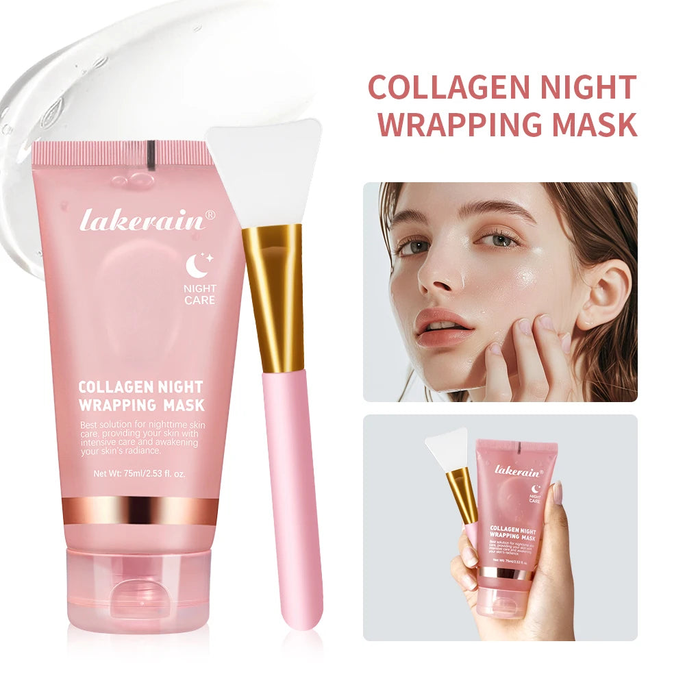75ml Collagen Peel-off Mask Night Wrapping Facial Mud Firming mask Daily 100g Collagen Jelly Cream