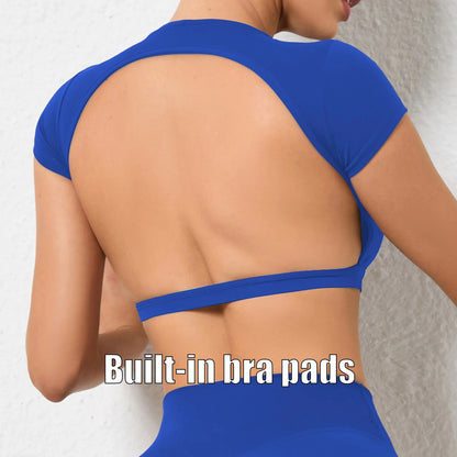 Breathable Workout Tops  Backless Yoga Crop Tops