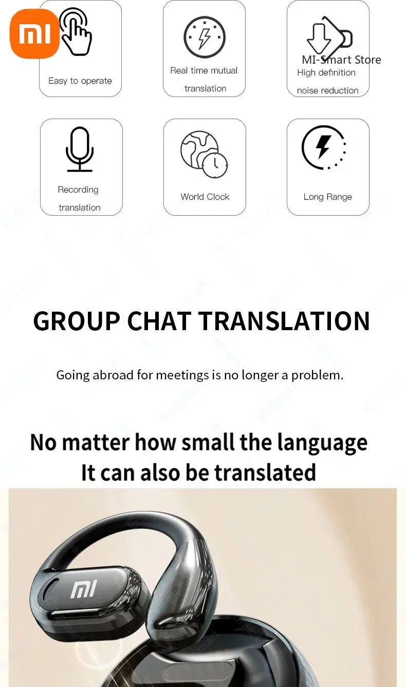 Bluetooth Translation Earphones Wireless with Microphone