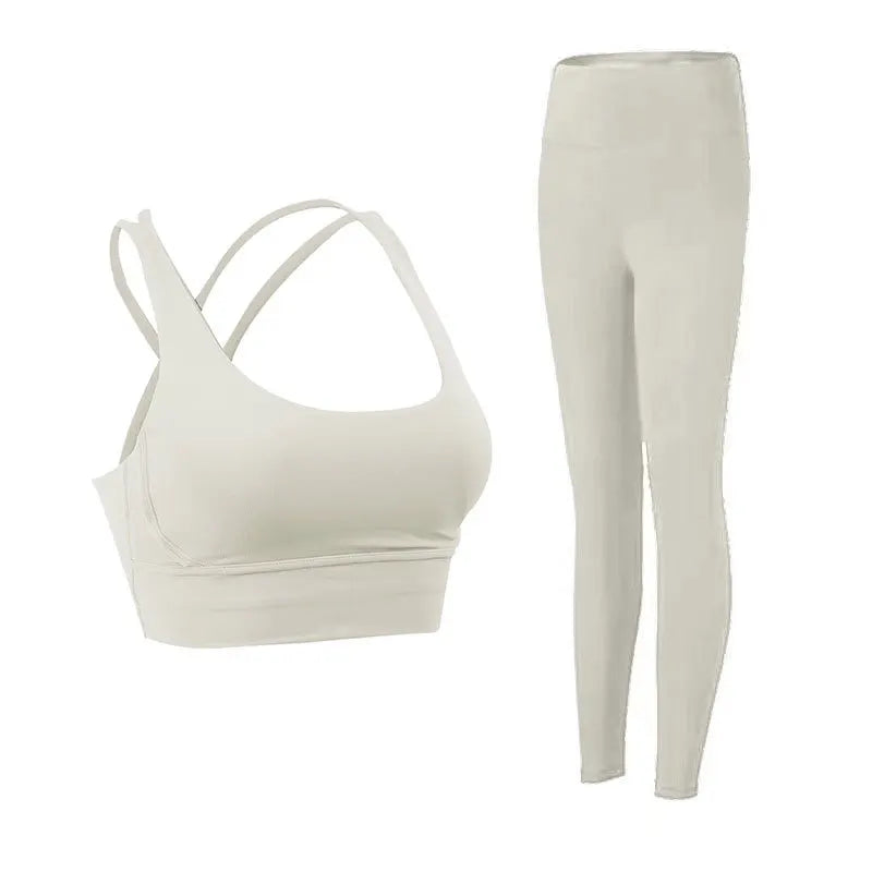2 Piece Yoga Push Up  Sports Bra Leggings Suit