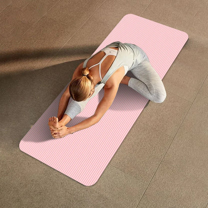 Non Slip 10mm Thick Yoga and Pilates Mat with Dual-Sided Texture 72x24 Inch