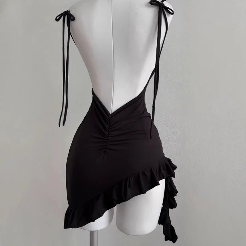 2025 Sexy Sleelveless Backless Mini Dress