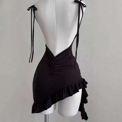 2025 Sexy Sleelveless Backless Mini Dress